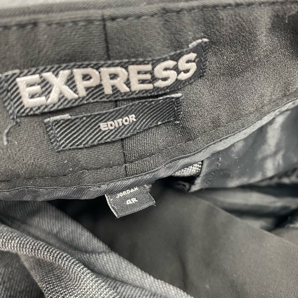 Women’s Express Editor Gray and Black Pants Size 4R - Picture 5 of 13